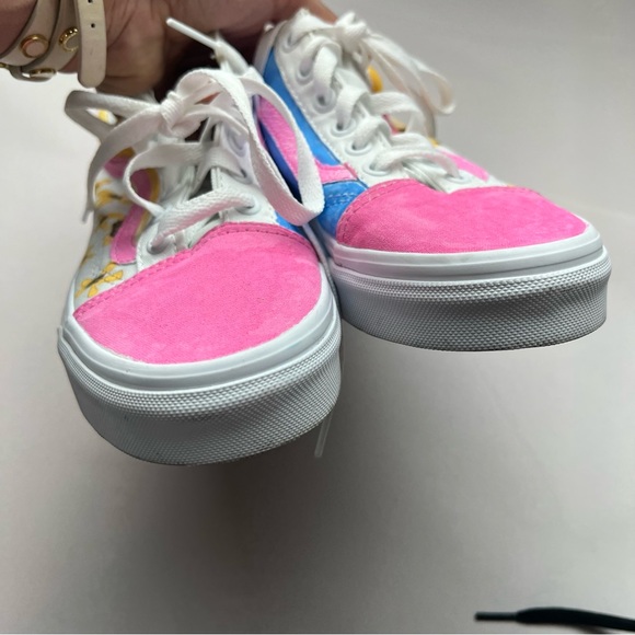 Vans Platform Custom Painted Sneakers Size 6 - Picture 3 of 9